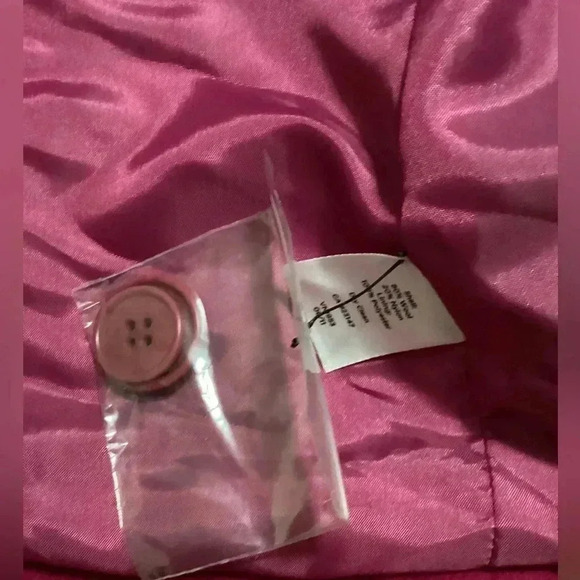 Talbots NWOT Fushia Pink Wool Blend Coat Mid Length Pockets Back Pleat Size 14 - Picture 9 of 14